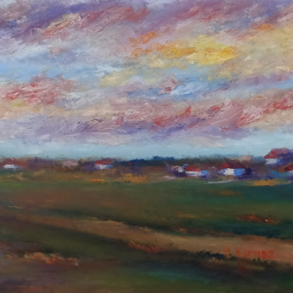 "Ukrainian evening" painting