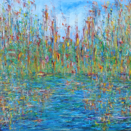 "A hot summer before the arrival of autumn" painting