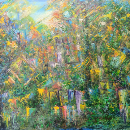 "In the city's fuss" painting