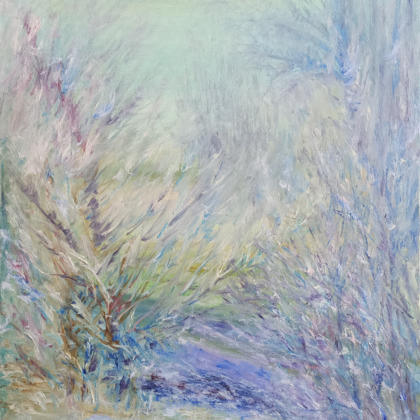 Memories of winter in spring painting