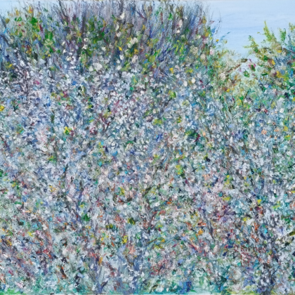 Blooming trees painting