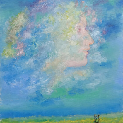 Head in the cloud painting