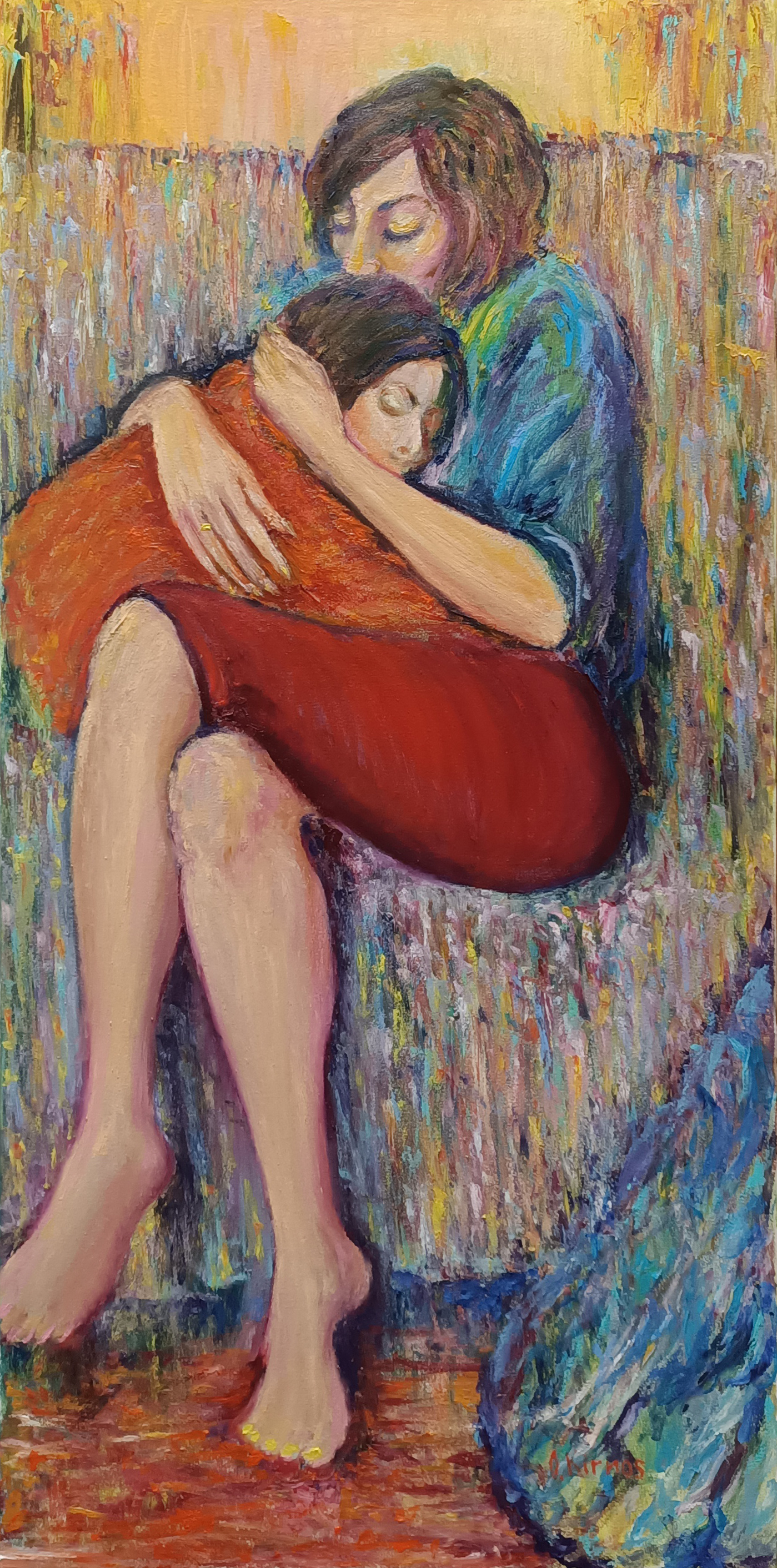 In mother's arms In mother's arms