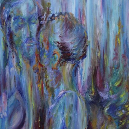 "Jesus and Pilate dialogue" painting
