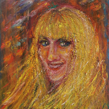 "Magic woman in dance" painting