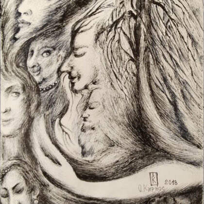 Sketch for "The Hand of Destiny" artwork